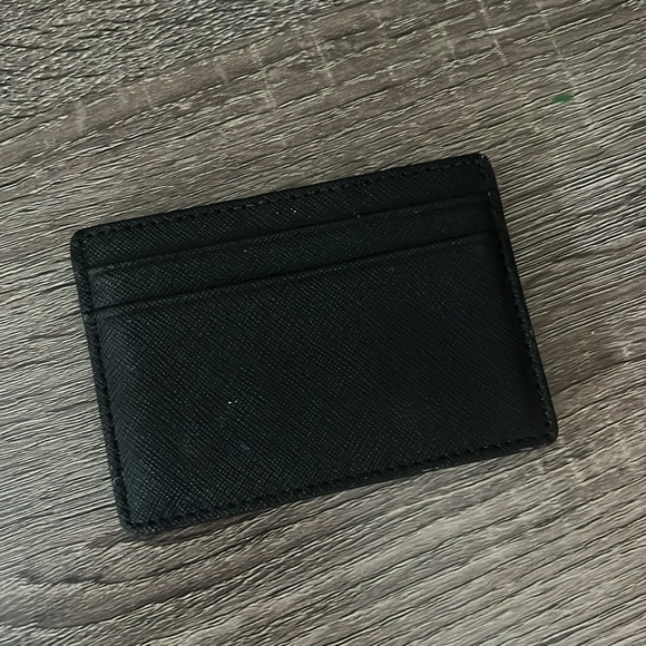 Tory Burch Black Card Holder with Logo - Picture 2 of 3